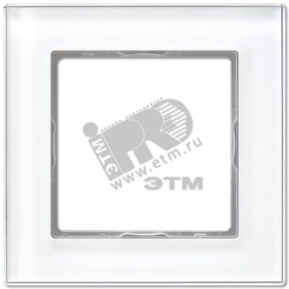 Рамка 1-я для горизонтальной/вертикальной установки  Серия- ACreation  Материал- стекло  Цвет- белый