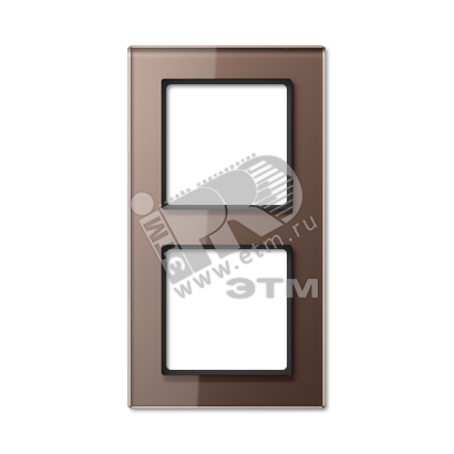 Рамка 2-я для горизонтальной/вертикальной установки  Серия- ACreation  Материал- стекло  Цвет- мокко