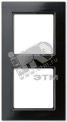 Рамка 2-я для горизонтальной/вертикальной установки  Серия- ACreation  Материал- дуропласт  Цвет- черный