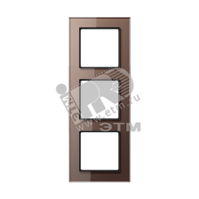 Рамка 3-я для горизонтальной/вертикальной установки  Серия- ACreation  Материал- стекло  Цвет- мокко