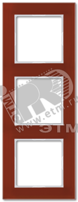 Рамка 3-я для горизонтальной/вертикальной установки  Серия- ACreation  Материал- стекло  Цвет- красный