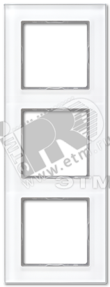 Рамка 3-я для горизонтальной/вертикальной установки  Серия- ACreation  Материал- стекло  Цвет- белый