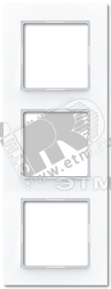 Рамка 3-я для горизонтальной/вертикальной установки  Серия- ACreation  Материал- дуропласт  Цвет- белый