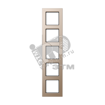 Рамка 5-я для горизонтальной/вертикальной установки  Серия- ACreation  Материал- дуропласт  Цвет- шампань