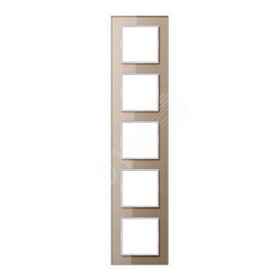 Рамка 5-кратная стекло, шампань