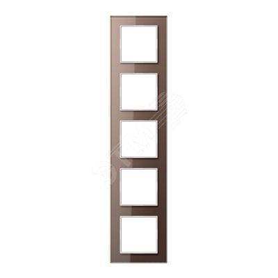 Рамка 5-я для горизонтальной/вертикальной установки  Серия- ACreation  Материал- стекло  Цвет- мокко