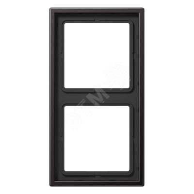 Рамка 2-я для горизонтальной/вертикальной установки  Серия- LS990  Материал- металл  Цвет- алюминий дарк