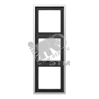 Рамка 3-я для горизонтальной/вертикальной установки  Серия- LS990  Материал- металл  Цвет- алюминий
