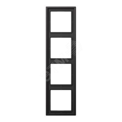 Рамка 4-я для горизонтальной/вертикальной установки  Серия- LS990  Материал- металл  Цвет- алюминий дарк