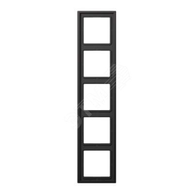 Рамка 5-я для горизонтальной/вертикальной установки  Серия- LS990  Материал- металл  Цвет- алюминий дарк