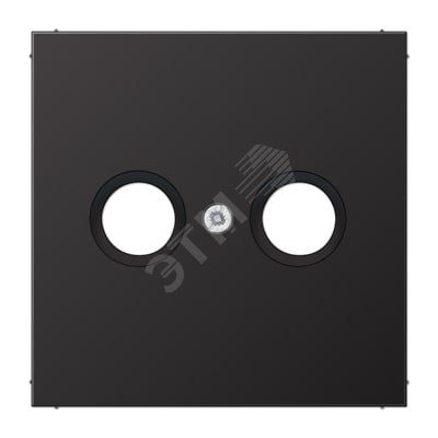 Накладка для телевизионной розетки (TV-FM)  Серия LS990  Материал- металл  Цвет- алюминий дарк