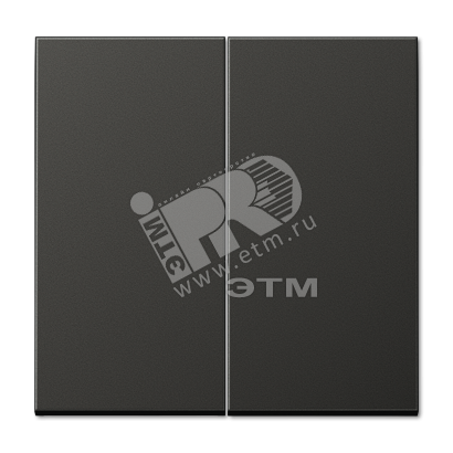 Клавиша 2-я для выключателей и кнопок  без подсветки. Серия LS990  Материал- металл  Цвет- антрацит