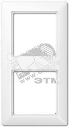 Рамка 2-я для горизонтальной/вертикальной установки  Серия- AS550  Материал- дуропласт  Цвет- белый