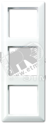 Рамка 3-я для горизонтальной/вертикальной установки  Серия- AS550  Материал- дуропласт  Цвет- белый