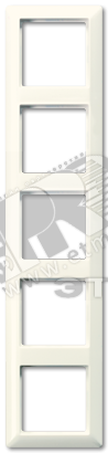 Рамка 5-я для горизонтальной/вертикальной установки  Серия- AS550  Материал- дуропласт  Цвет- слоновая кость