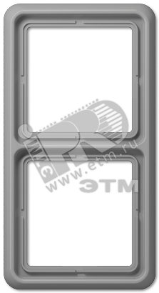 Рамка 2 поста универсальная серая