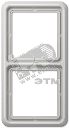 Рамка 2 поста универсальная светло-серая