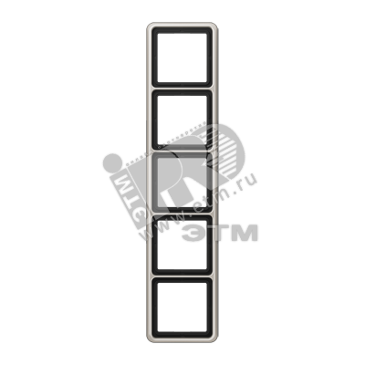 Рамка 5 постов универсальная платина