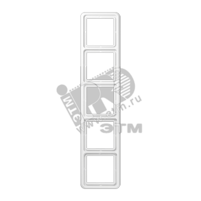 Рамка 5 постов универсальная белая