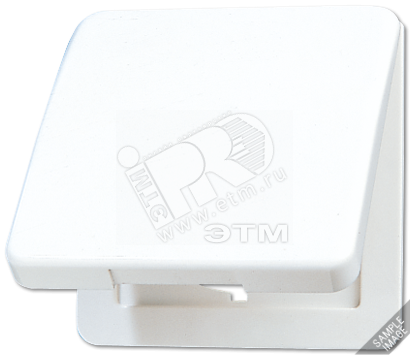 Крышка откидная для штепсельных розеток и изделий с платой 50?50 мм  платиновая