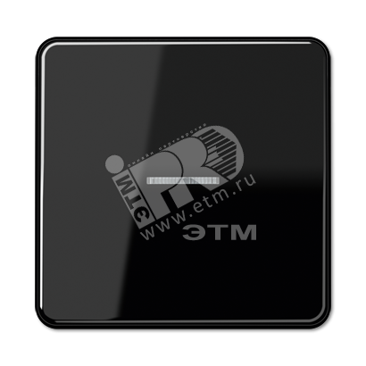 Клавиша с окошком для выключателя с подсветкой  черная