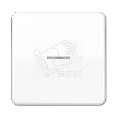 Клавиша с окошком для выключателя с подсветкой  белая