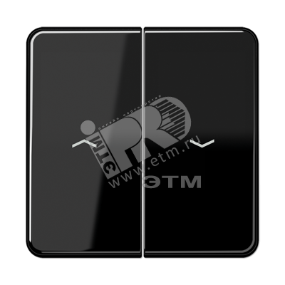 Клавиши для выключателя управления жалюзи 509VU и кнопки 539VU  черные