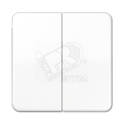 Клавиши для сдвоенных выключателей и кнопок  белые