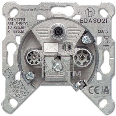 Розетка тв-спутник SAT-TV-FM  оконечная. Механизм.