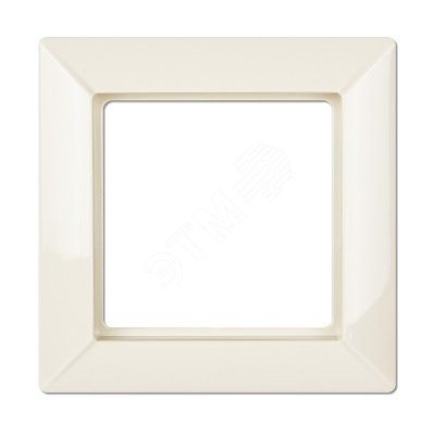 Рамка 1-местная для вертикальной и горизонтальной установки. Серия- Eco Profi. Материал- термопласт. Цвет- слоновая кость.