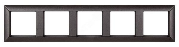 Рамка 5-местная для вертикальной и горизонтальной установки. Серия- Eco Profi. Материал- термопласт. Цвет- антрацит (крашеный)