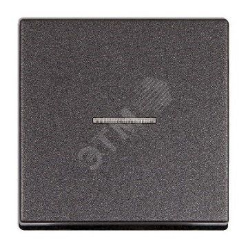 Клавиша 1-я для выключателей и кнопок   с окошком для подсветки. Для механизмов- EP401U, EP406U, EP406U, EP407U, EP431U. Серия Eco Profi. Материал- термопласт. Цвет- антрацит (крашеный)