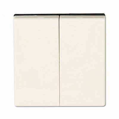 Клавиша 2-я для двухклавишных выключателей  без подсветки. Для механизмов- EP405U, EP409U. Серия- Eco Profi. Материал- термопласт. Цвет- слоновая кость.