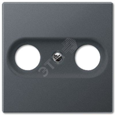 Накладка для телевизионной розетки (TV-FM)  Серия- Eco Profi. Материал- термопласт  Цвет- антрацит (крашеный).