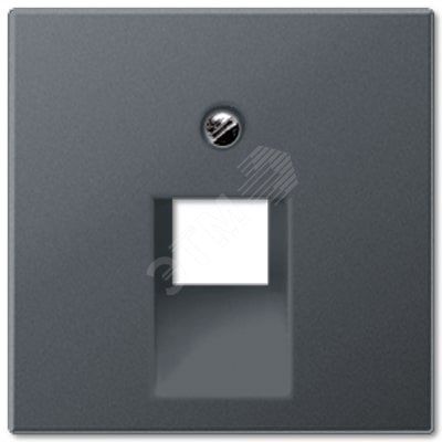 Накладка 1-ой телефонной/компютерной розетки  IAE/UAE (1X8-пол.)   Серия Eco Profi  Материал- термопласт  Цвет- антрацит (крашеный).