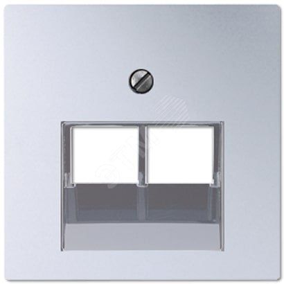 Накладка 2-ой телефонной/компютерной розетки  IAE/UAE (1X8-пол.)  Серия Eco Profi  Материал- термопласт  Цвет- алюминий (крашеный).