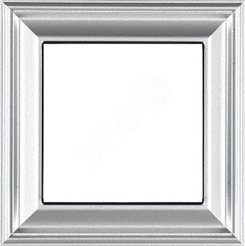 Рамка 1-местная для вертикальной и горизонтальной установки. Серия- Eco DECO. Материал- термопласт. Цвет- алюминий (крашеный)