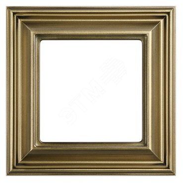Рамка 1-местная для вертикальной и горизонтальной установки. Серия- Eco DECO. Материал- термопласт. Цвет- антик.