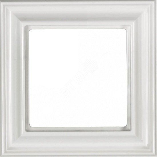 Рамка 1-местная для вертикальной и горизонтальной установки. Серия- Eco DECO. Материал- термопласт. Цвет- белый
