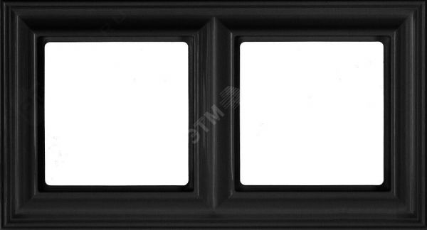 Рамка 2-местная для вертикальной и горизонтальной установки. Серия- Eco DECO. Материал- термопласт. Цвет- антрацит (крашеный)
