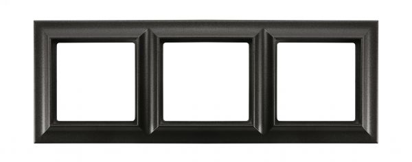 Рамка 3-поста  Eco Profi  Standart  термопласт  антрацит