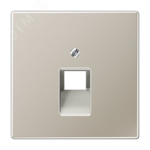 Накладка для 1-ой телефонной/компютерной розетки  IAE/UAE (1X8-пол.)   Серия LS990  Материал- металл  Цвет- благородная сталь