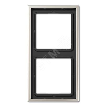 Рамка 2-я для горизонтальной/вертикальной установки  Серия- LS990  Материал- металл  Цвет- благородная сталь