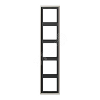 Рамка 5-я для горизонтальной/вертикальной установки  Серия- LS990  Материал- металл  Цвет- благородная сталь