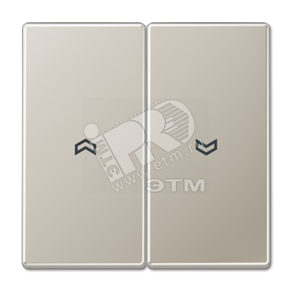 Клавиша для выключателя управления жалюзи  благородная сталь