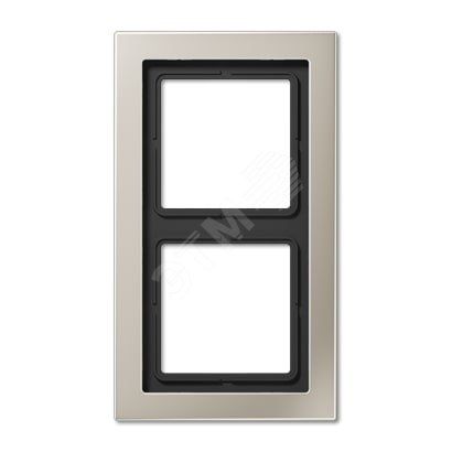 Рамка 2-я для горизонтальной/вертикальной установки  Серия- LS-Design  Материал- металл  Цвет- благородная сталь