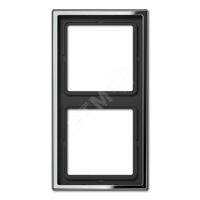 Рамка 2-я для горизонтальной/вертикальной установки  Серия- LS990  Материал- металл  Цвет- полированный хром