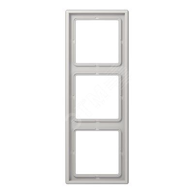 Рамка 3-я для горизонтальной/вертикальной установки  Серия- LS990  Материал- дуропласт  Цвет- светло-серый