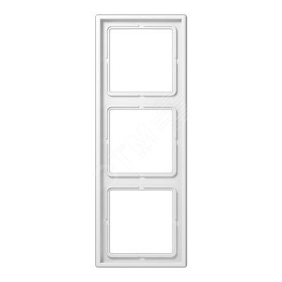 Рамка 3-я для горизонтальной/вертикальной установки  Серия- LS990  Материал- дуропласт  Цвет- белый