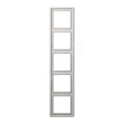 Рамка 5-я для горизонтальной/вертикальной установки  Серия- LS990  Материал- дуропласт  Цвет- светло-серый